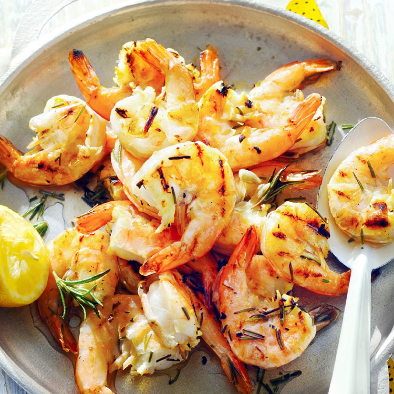 Lemon-Garlic Grilled Shrimp | Savory