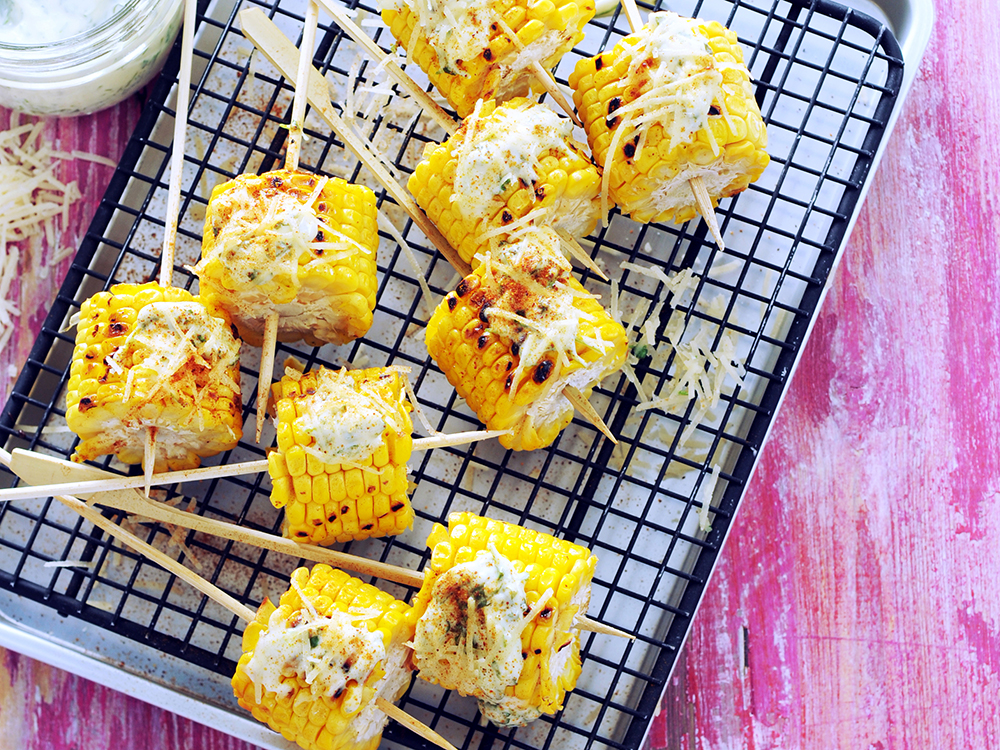 Mexican-Style Grilled Corn Kabobs | Savory