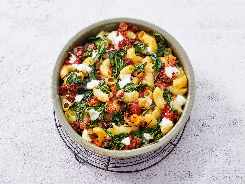 Baked Spinach Macaroni | Savory