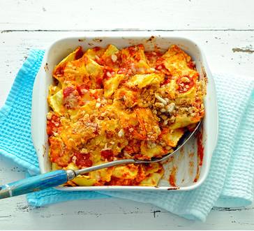 Baked 4-Cheese Ravioli in Marinara Sauce | Savory