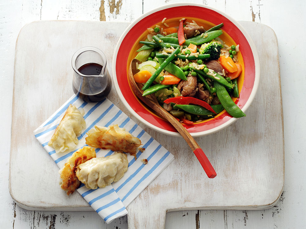 Potstickers with Teriyaki Fried Rice | Savory