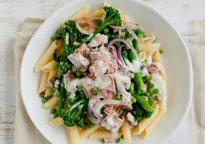 Nature’s Promise Penne with Creamy Tuna Sauce and Broccolini