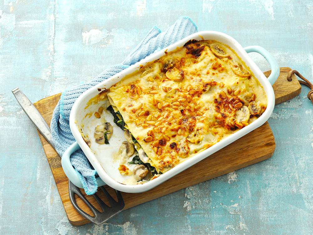 Mushroom and Spinach Lasagna | Savory