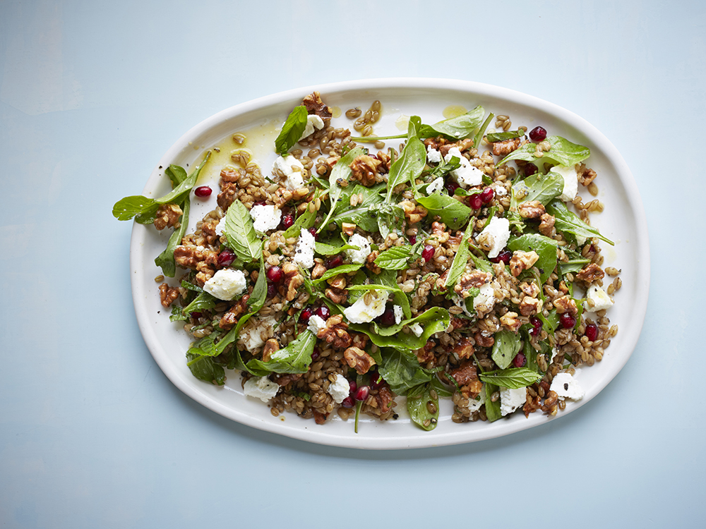 Barley Salad with Pomegranate and Goat Cheese | Savory