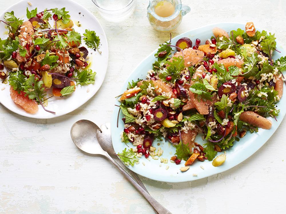 Brown Rice Salad with Grapefruit, Carrots, and Mint | Savory