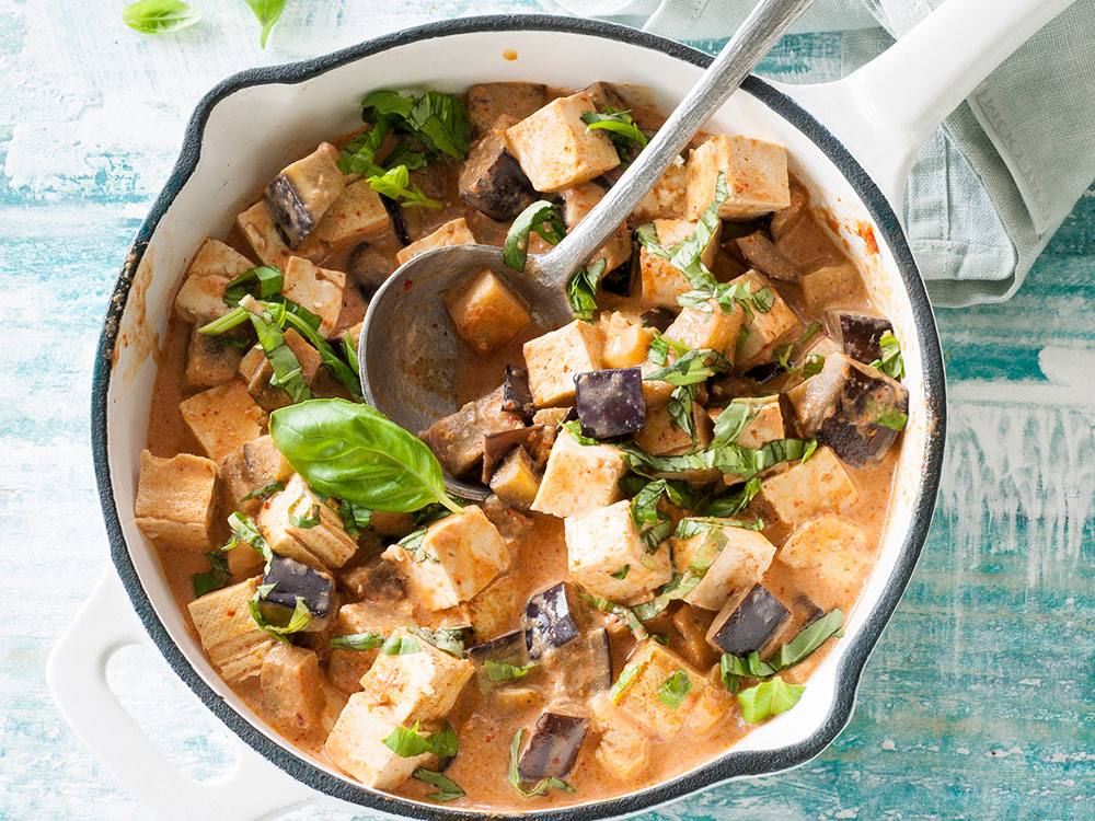Thai Red Curry Eggplant and Tofu | Savory