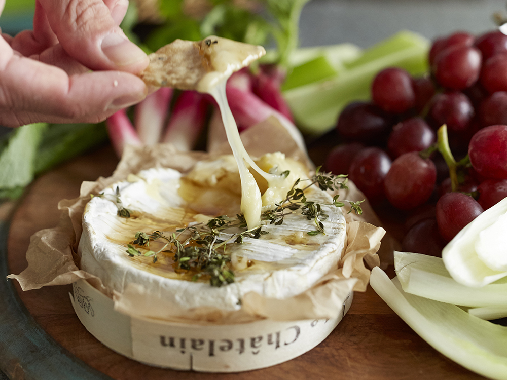 Honey and Thyme Baked Camembert Savory