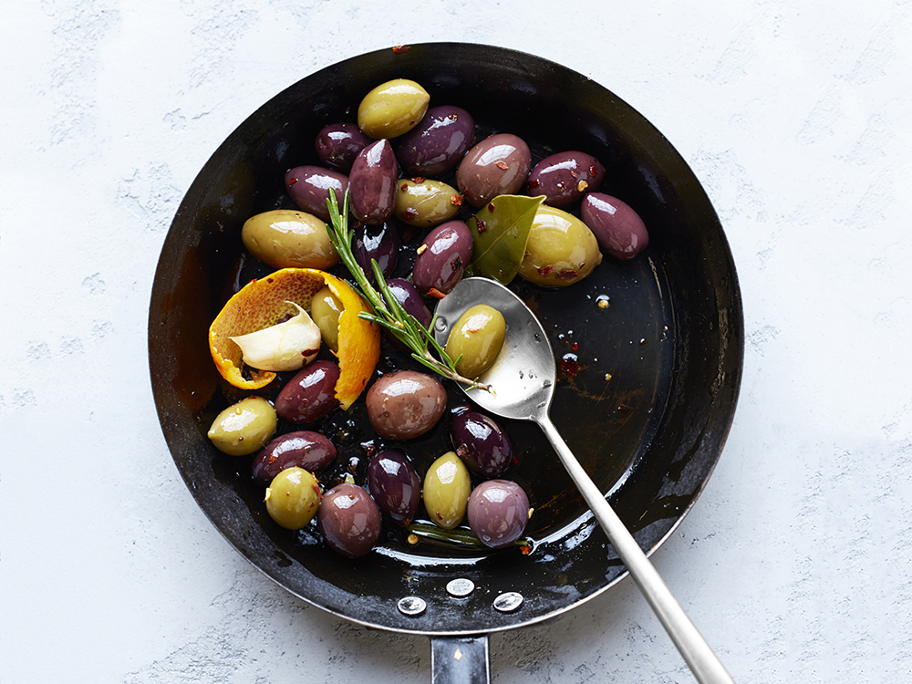 Warm Chili-Garlic Olives | Savory