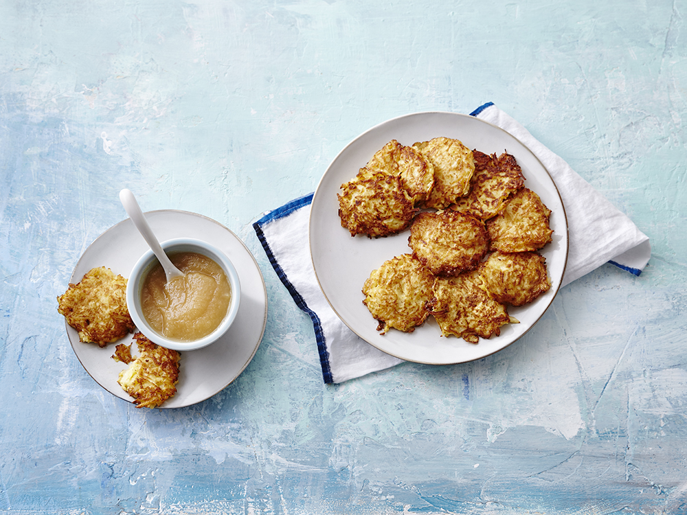 Potato Parsnip Latkes and Applesauce | Savory