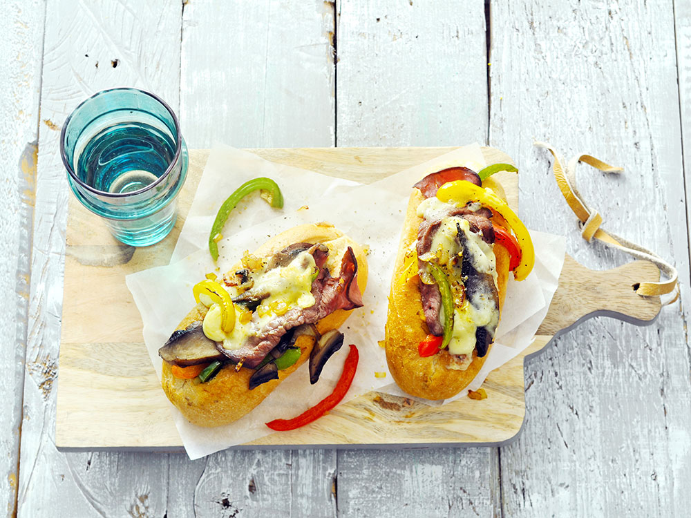 No-Guilt Philly Cheesesteak Sandwich | Savory